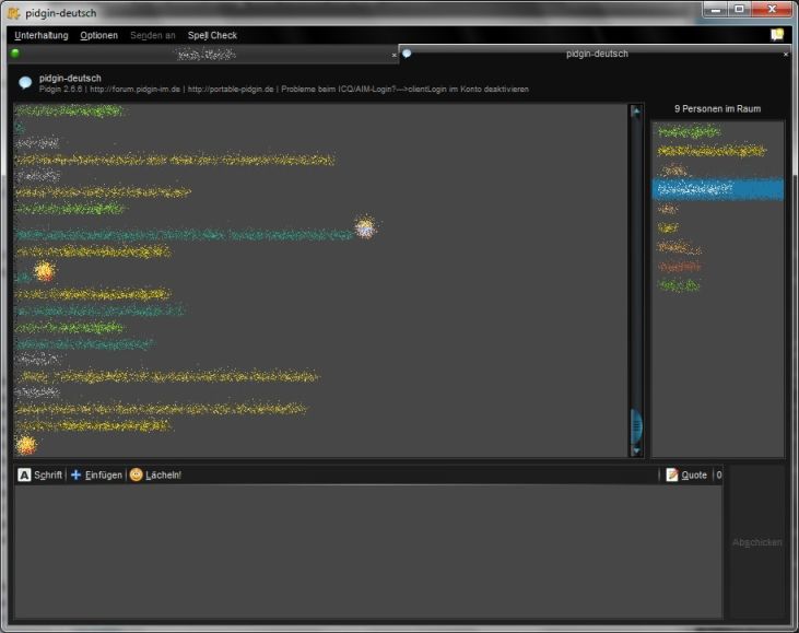 Pidgin Unterhaltungsfenster